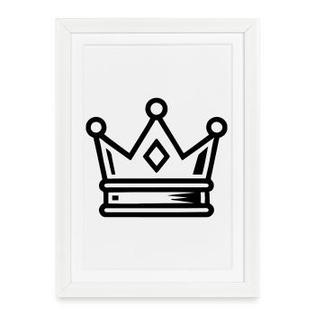 Icône du symbole de la couronne - Affiche encadrée (27 × 37 cm) - blanc - Devant