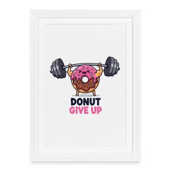 Heavy Donut - Framed poster (27 × 37 cm) - white - Front