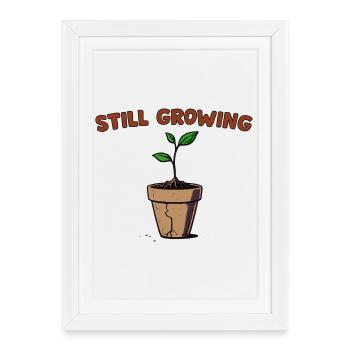Plante en Croissance Essentielle - Affiche encadrée (27 × 37 cm) - blanc - Devant