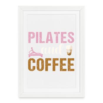 Pilates, Yoga, Fitness, Sports Dictons - Affiche encadrée (27 × 37 cm) - blanc - Devant