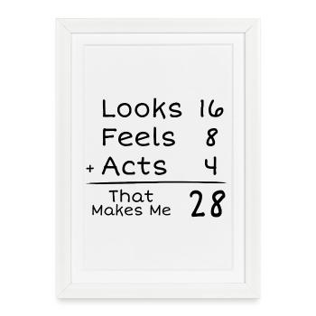 28 Years Anniversary Humorous | 28th Anniversair - Framed poster (27 × 37 cm) - white - Front
