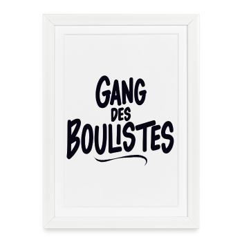 pétanque, fan de pétanque, bouliste - Affiche encadrée (27 × 37 cm) - blanc - Devant
