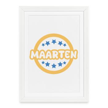 First name Maarten - Framed poster (27 × 37 cm) - white - Front