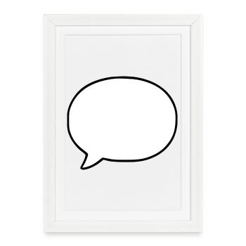 Personalize your own speech bubble comic - Framed poster (27 × 37 cm) - white - Front