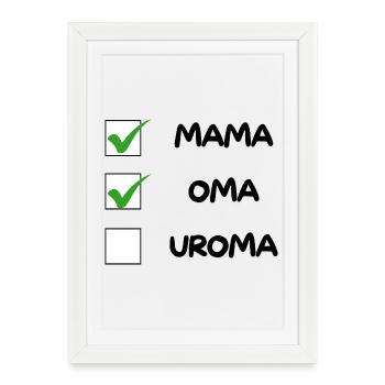 OMA Checklist - Framed poster (27 × 37 cm) - white - Front