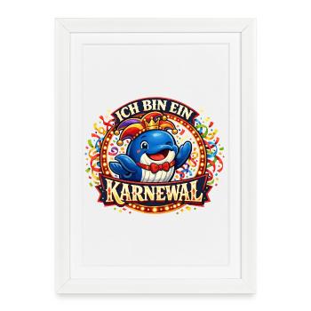 Carnival Carnival 2026 Gift Funny - Framed poster (27 × 37 cm) - white - Front