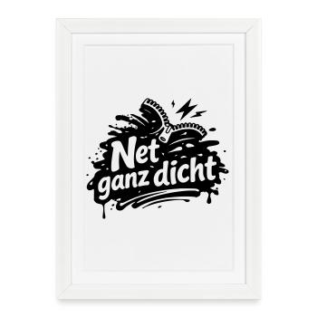 Filet très serré - Affiche encadrée (27 × 37 cm) - blanc - Devant