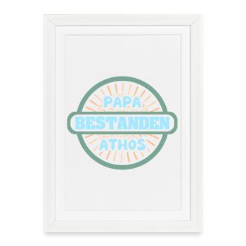 Athos as a name - Framed poster (27 × 37 cm) - white - Front