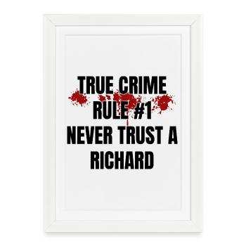Richard des crimes réels - Affiche encadrée (27 × 37 cm) - blanc - Devant