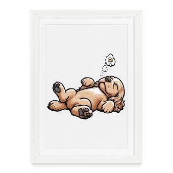 Cocker Spaniel Cocker Chien Cocker Propriétaire de cocker Spaniel - Affiche encadrée (27 × 37 cm) - blanc - Devant