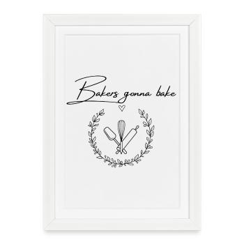Baker va pâtisser - Affiche encadrée (27 × 37 cm) - blanc - Devant