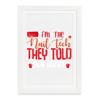 Nail Designer Nail Designer Cosmetics Nail Salon - Framed poster (27 × 37 cm) - white - Front