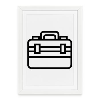 boîte à outils - Affiche encadrée (27 × 37 cm) - blanc - Devant