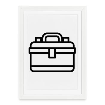 boîte à outils - Affiche encadrée (27 × 37 cm) - blanc - Devant