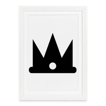 Crown - Framed poster (27 × 37 cm) - white - Front
