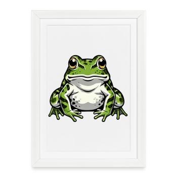 Funny Frog Toad Gift - Framed poster (27 × 37 cm) - white - Front