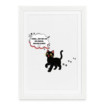 Dark Mode Cat Saying - Framed poster (27 × 37 cm) - white - Front