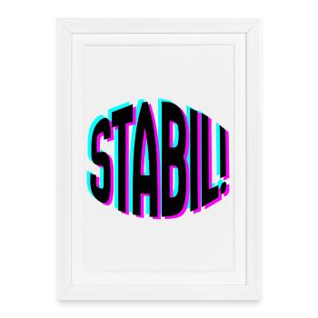 étable - Affiche encadrée (27 × 37 cm) - blanc - Devant