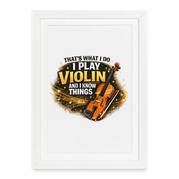 Violin Player Gift for Musician - Framed poster (27 × 37 cm) - white - Front