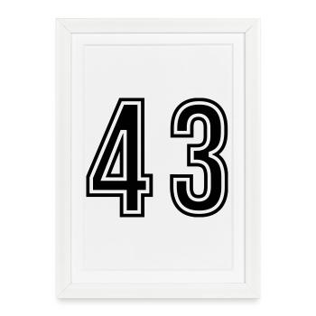 Symbole numérique 43 - Affiche encadrée (27 × 37 cm) - blanc - Devant