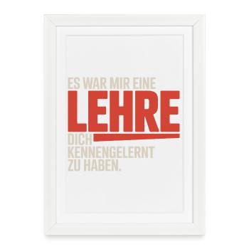 Lehre Dich Kennenzulernen Ex Freund Trennung Ex - Gerahmtes Poster (27 × 37 cm) - Weiß - Vorne