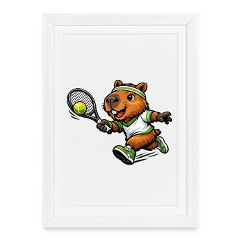 koala, poker, poker game, playing cards, poker chips, - Framed poster (27 × 37 cm) - white - Front