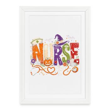Nurse Nurse Halloween - Framed poster (27 × 37 cm) - white - Front