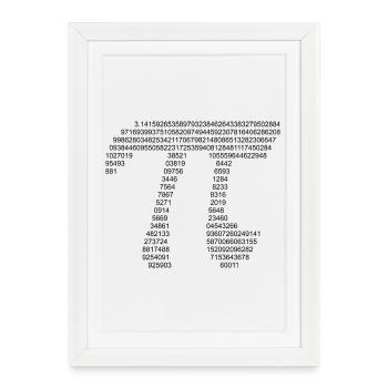 Pi - Framed poster (27 × 37 cm) - white - Front