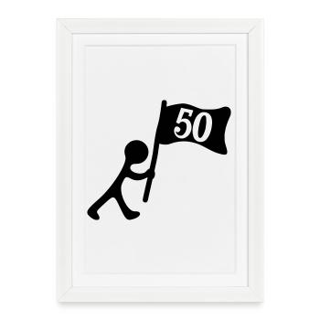Birthday 50 years - Framed poster (27 × 37 cm) - white - Front