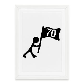 70 years birthday - Framed poster (27 × 37 cm) - white - Front