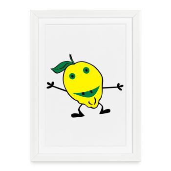 lemons man - Framed poster (27 × 37 cm) - white - Front