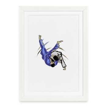 Judo - Framed poster (27 × 37 cm) - white - Front