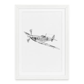 Spitfire - Framed poster (27 × 37 cm) - white - Front