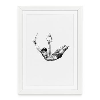 Gymnastics - Framed poster (27 × 37 cm) - white - Front