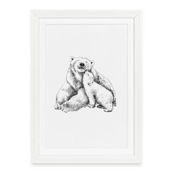 Icebear - Affiche encadrée (27 × 37 cm) - blanc - Devant