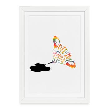 Papillons de réservoir - Affiche encadrée (27 × 37 cm) - blanc - Devant
