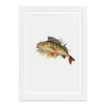 Perch - Affiche encadrée (27 × 37 cm) - blanc - Devant