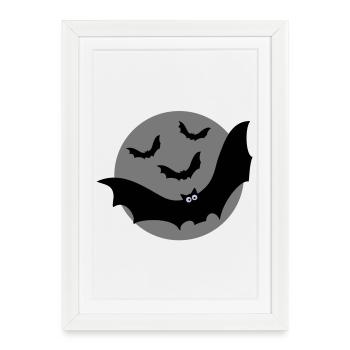 Bats - Framed poster (27 × 37 cm) - white - Front
