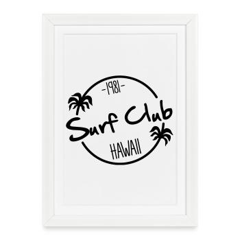 surf club surfing - Framed poster (27 × 37 cm) - white - Front