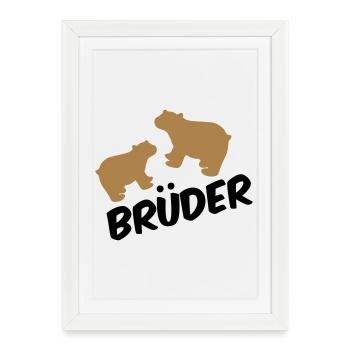 frères - Affiche encadrée (27 × 37 cm) - blanc - Devant