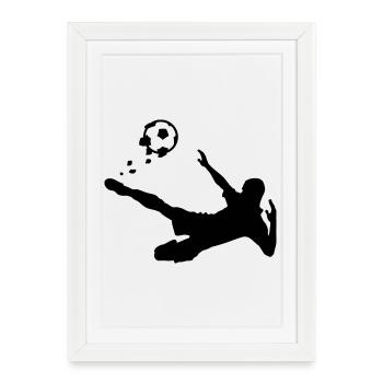Foot - Affiche encadrée (27 × 37 cm) - blanc - Devant