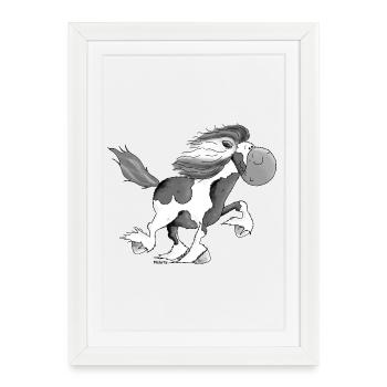 Cheval Islandais – Chevaux Islandais - Affiche encadrée (27 × 37 cm) - blanc - Devant