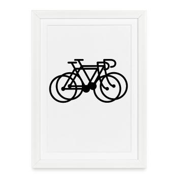 Vélos - Affiche encadrée (27 × 37 cm) - blanc - Devant