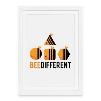 Bee Different - Framed poster (27 × 37 cm) - white - Front