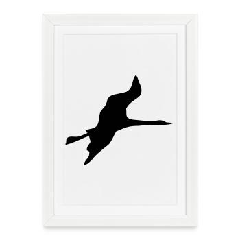 crane - Framed poster (27 × 37 cm) - white - Front