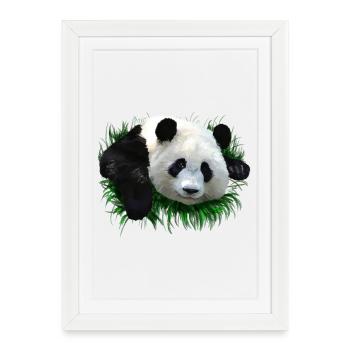 panda - Affiche encadrée (27 × 37 cm) - blanc - Devant