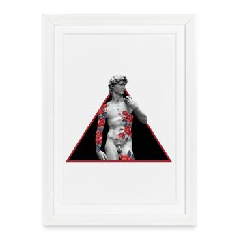 David Rose Tattoo - Affiche encadrée (27 × 37 cm) - blanc - Devant