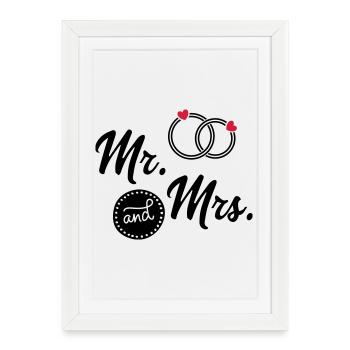 Mariage - Affiche encadrée (27 × 37 cm) - blanc - Devant