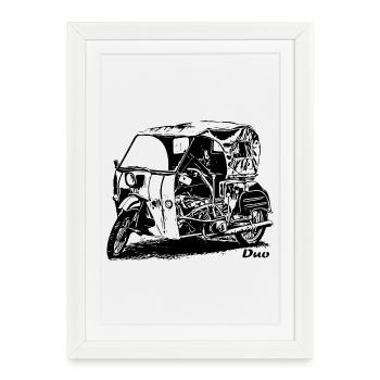 Simson Duo Krause - Framed poster (27 × 37 cm) - white - Front