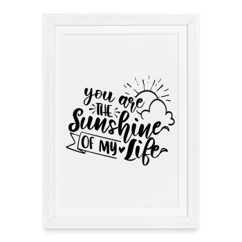 Tu es le rayon de soleil de ma vie, mon amour - Affiche encadrée (27 × 37 cm) - blanc - Devant